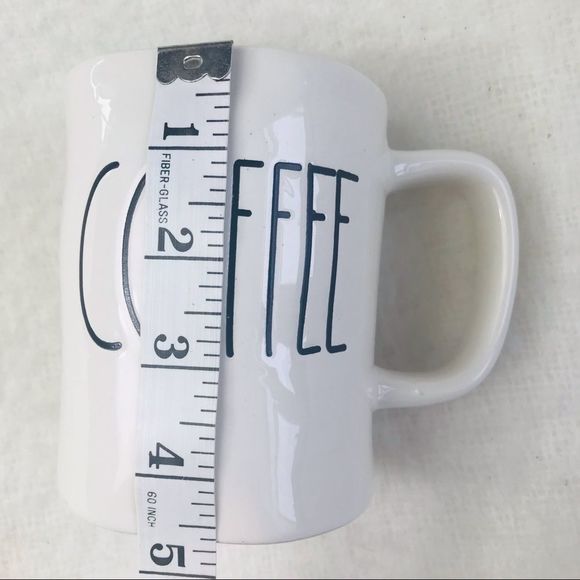 Magenta Rae Dunn LL White COFFEE Mug with black script - Picture 6 of 9